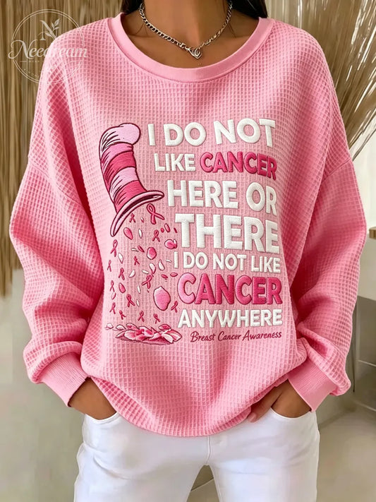 Women'S Breast Cancer Awareness Design Printed Sweatshirt