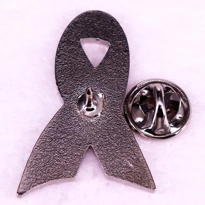 Pink Ribbon Brooch, Health Awareness Badge Gift