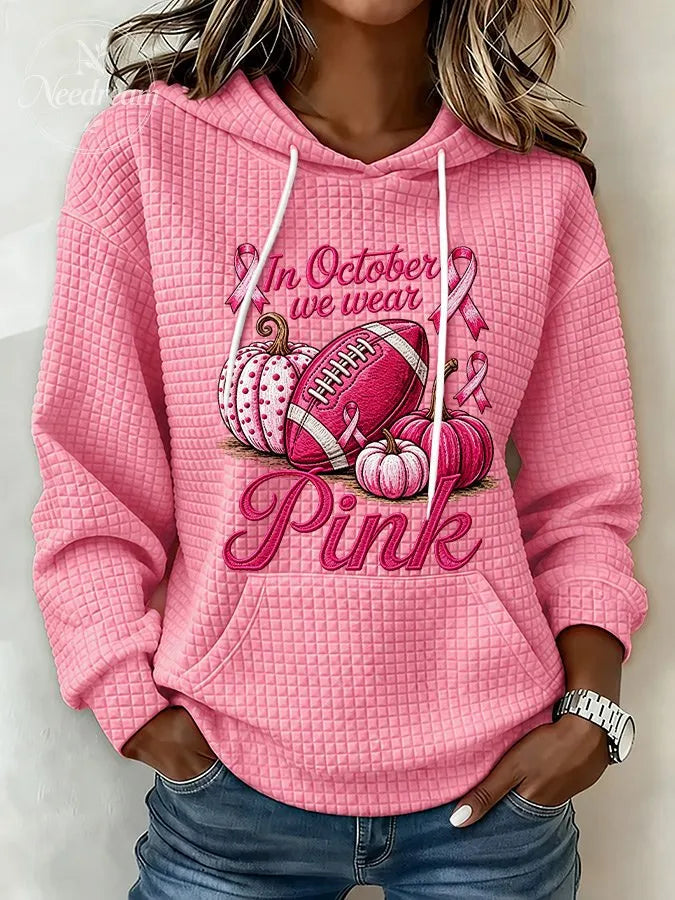 Women'S Pink Rugby Pumpkin Print Sportswear