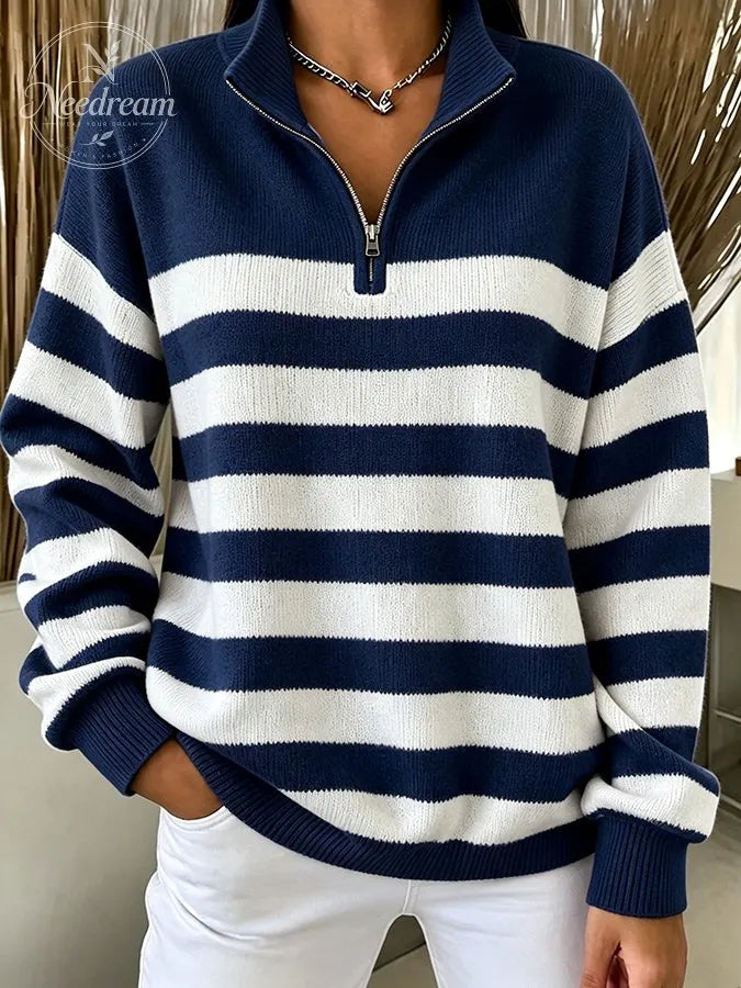 Women'S Breast Cancer Collared zip-up sweatshirt