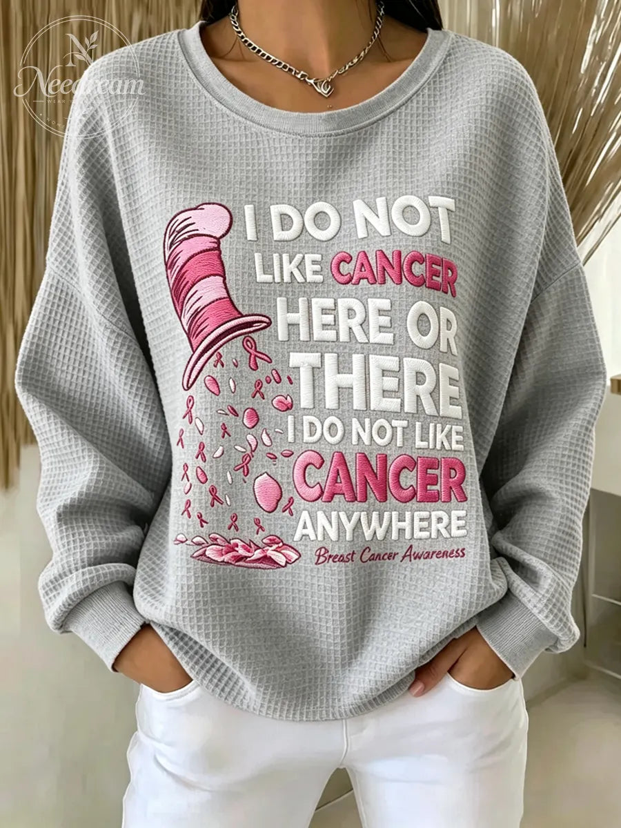 Women'S Breast Cancer Awareness Design Printed Sweatshirt