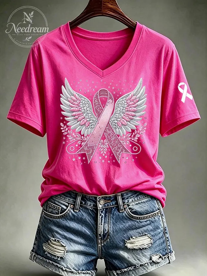 We Wear Pink Printed T-Shirts For Women In October