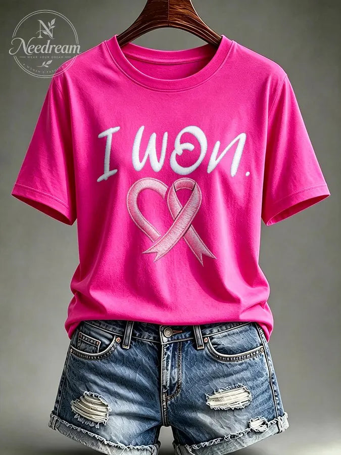 Women's Breast cancer awareness Printed Casual T-Shirt