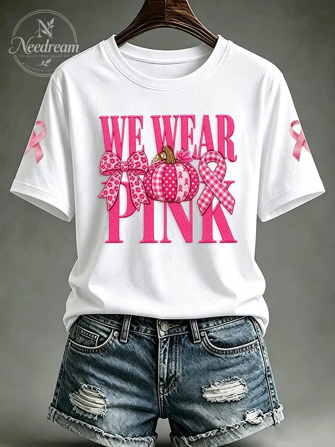 Women'S Casual, I Wear A Pink Printed T-Shirt For Myself