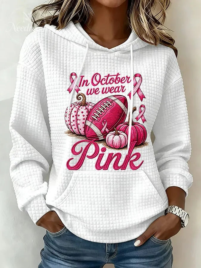 Women'S Pink Rugby Pumpkin Print Sportswear