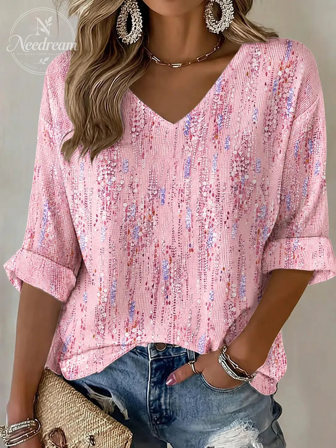 Women'S Breast Cancer Awareness Prevention Printed Casual Top