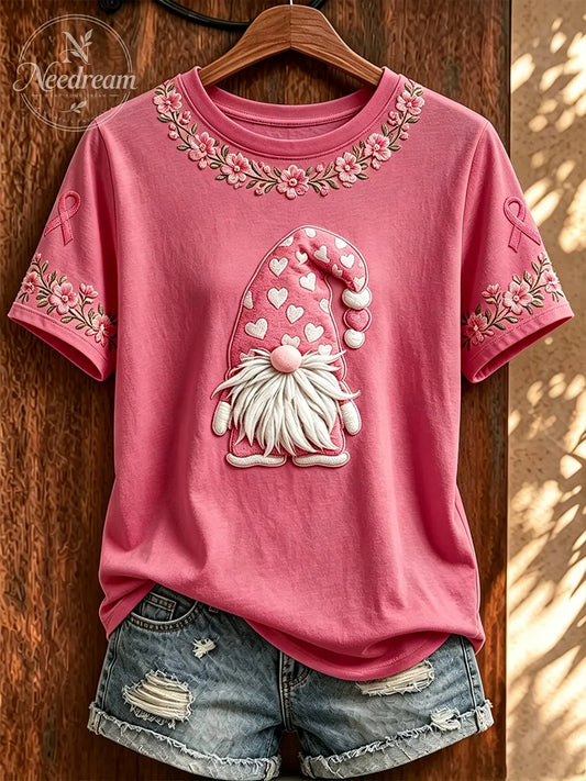 Women's Casual Breast Cancer Art T-Shirt