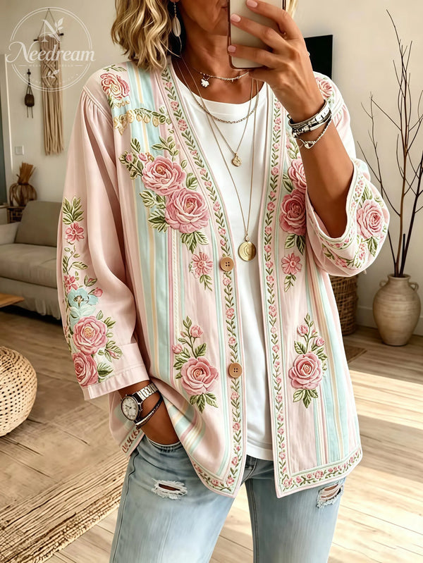 Women's Casual Long-Sleeve Button-Front Cardigan