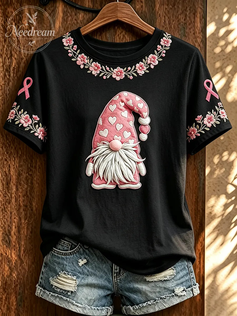 Women's Casual Breast Cancer Art T-Shirt