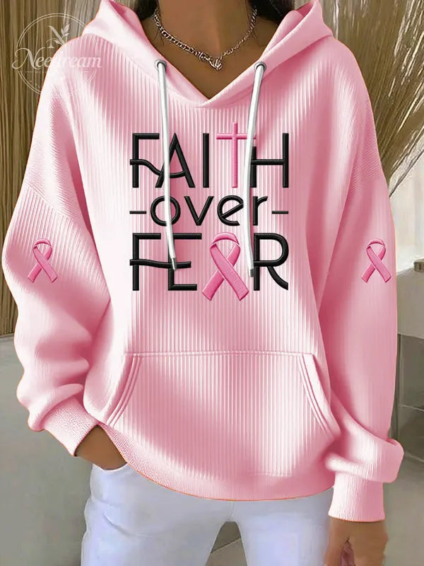 Women'S  Faith  Printed Casual Hoodie