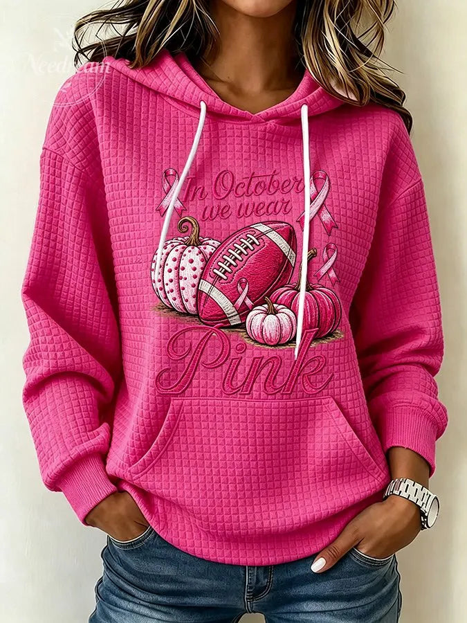 Women'S Pink Rugby Pumpkin Print Sportswear