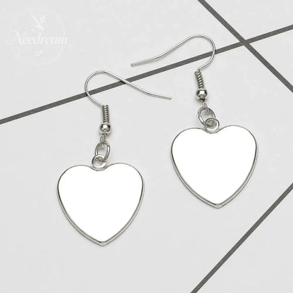 AIDS Breast Prevention Badge Earrings