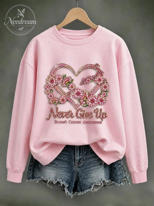 Women'S Breast cancer awareness Print Sweatshirt