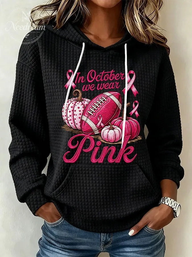 Women'S Pink Rugby Pumpkin Print Sportswear