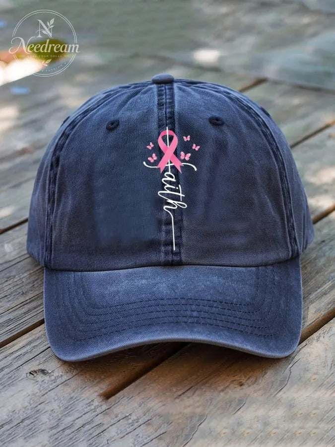 Unisex Faith Breast Cancer Baseball Cap