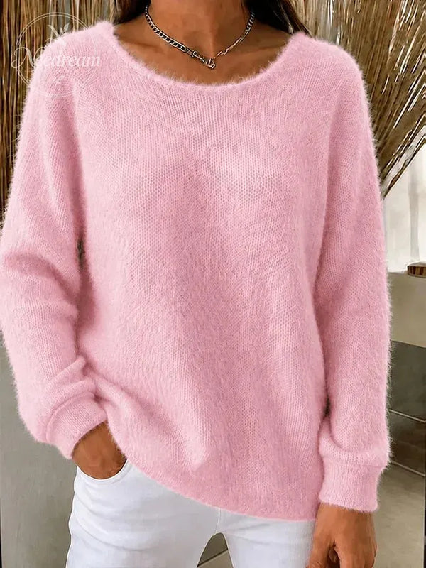 Women'S Solid Color Multi-Color Solid Color Long Sleeved Thin Sweater Top