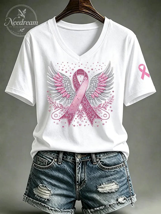 We Wear Pink Printed T-Shirts For Women In October