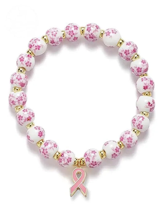 Breast Cancer Awareness Ceramic Bracelet