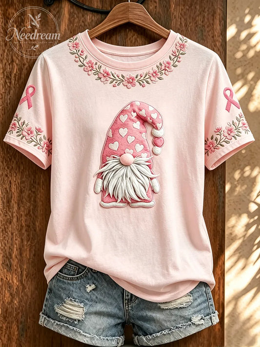 Women's Casual Breast Cancer Art T-Shirt