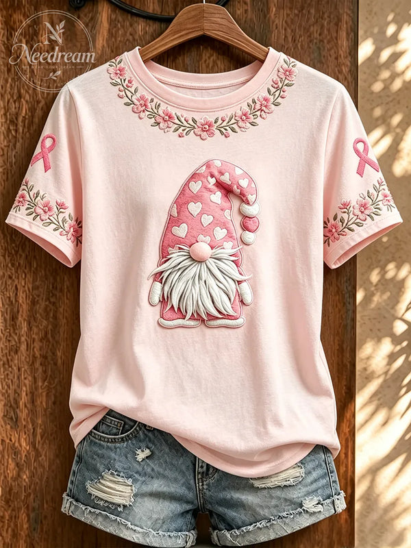 Women's Casual Breast Cancer Art T-Shirt