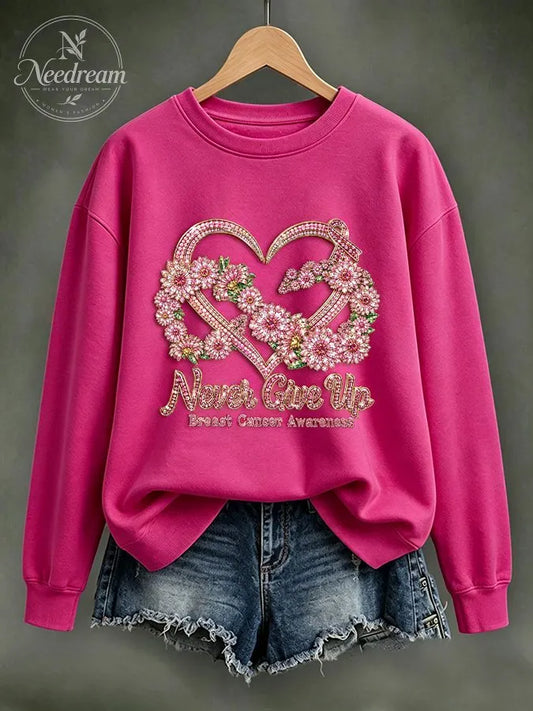 Women'S Breast cancer awareness Print Sweatshirt