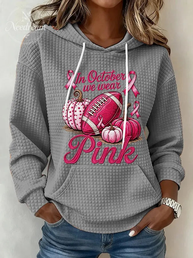Women'S Pink Rugby Pumpkin Print Sportswear