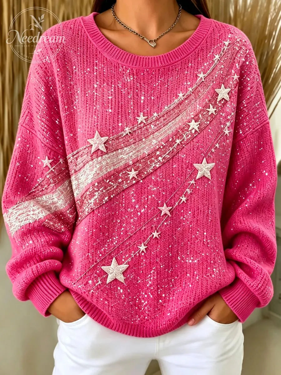 Women'S Breast Cancer Pink Casual Sweater